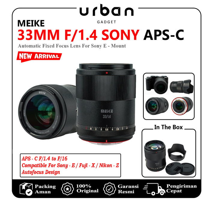 Meike AF 33mm F/1.4 Auto Focus APS-C Lens Portrait Lens For Fuji - XF | Sony - E | Nikon - Z | Mount Cameras - Resmi