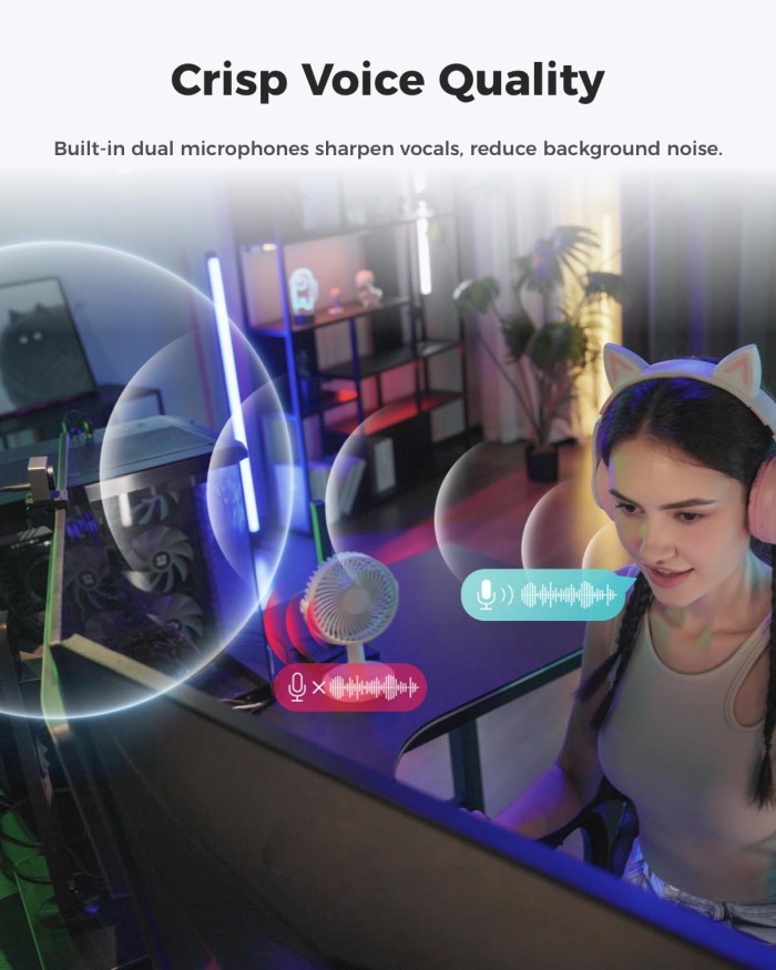 OBSBOT Meet 2 AI-Powered 4K Webcam Live Streaming Original Resmi | Dual omni-directional microphones with Noise Reduction and Auto Gain Control Fast Auto Focus