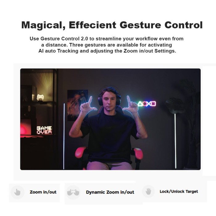 Obsbot Tiny 2 Lite AI-Powered 4K PTZ Webcam Streaming Camera - Resmi