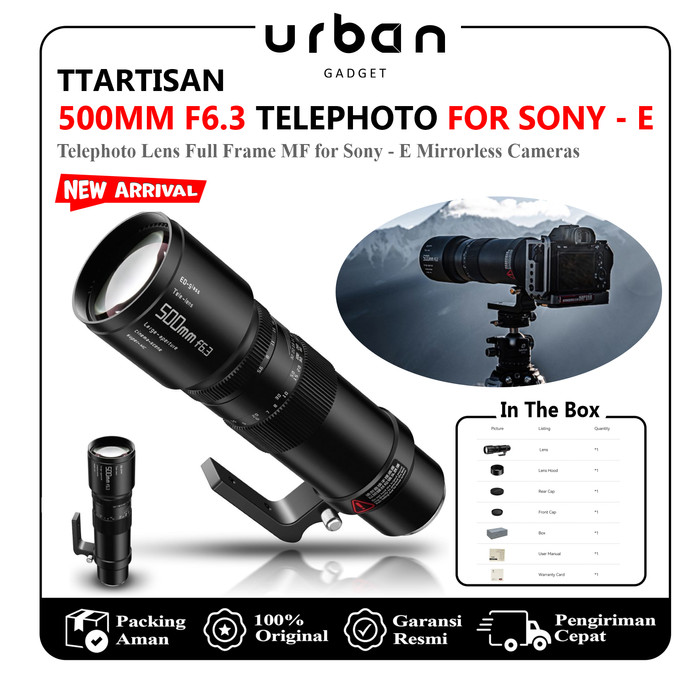 TTArtisan 500mm F6.3 Full Frame Camera Lens Telephoto Lens Wildlife Photography for Sony E - Mount - Resmi
