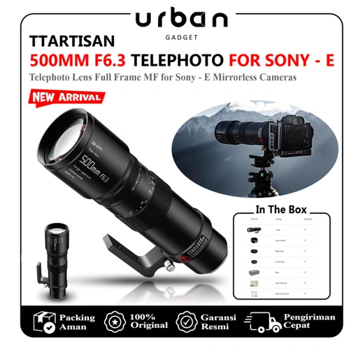 TTArtisan 500mm F6.3 Full Frame Camera Lens Telephoto Lens Wildlife Photography for Sony E - Mount - Resmi