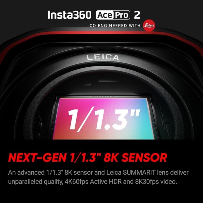 Insta360 Ace Pro 2 Action Camera 8K Ultra-HD Leica Lens Waterproof - Resmi