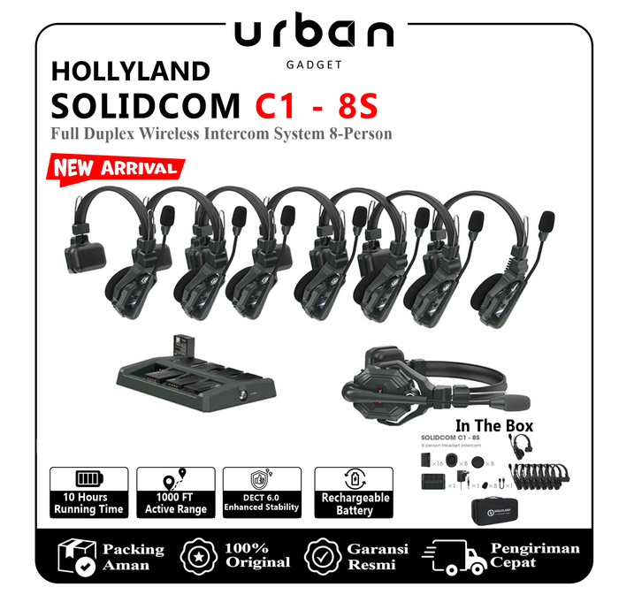 Hollyland Solidcom C1- | 4S | 6S | 8S Headset Wireless Intercom System - Resmi