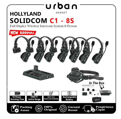 Image of Hollyland Solidcom C1- | 4S | 6S | 8S Headset Wireless Intercom System - Resmi