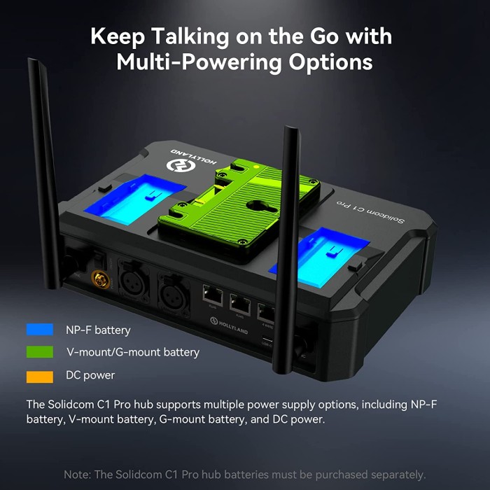 Hollyland Solidcom C1- | 4S | 6S | 8S Headset Wireless Intercom System - Resmi