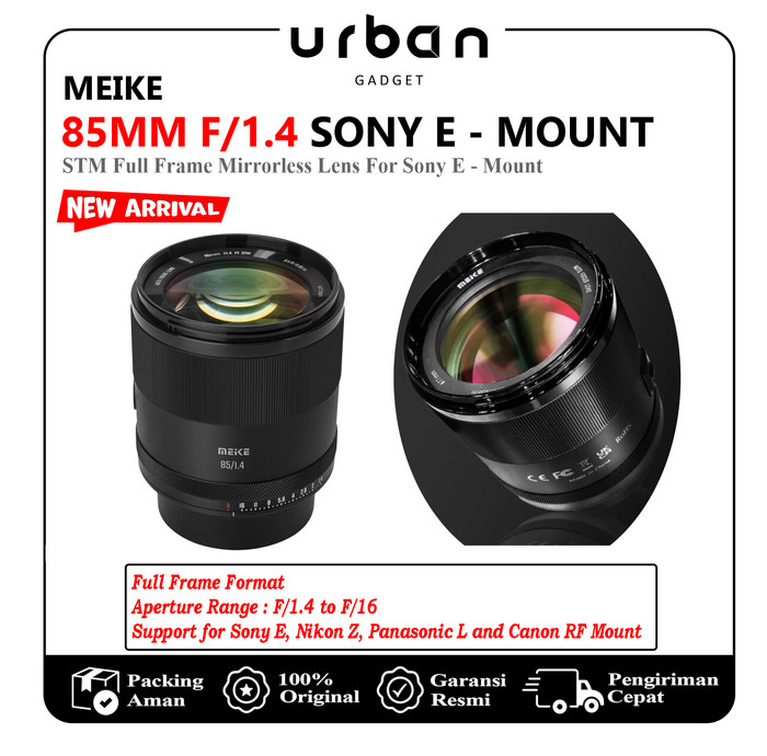 Meike AF 85mm F/1.4 for Canon RF | SONY E | NIKON Z | L - Mount | STM Fullframe Mirrorless Lens / Lensa Meike 85 mm F/1.4 Garansi Resmi