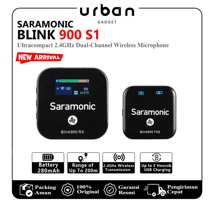 Saramonic Blink 900 S1 S2 Dual-Channel Wireless Microphone System - Resmi