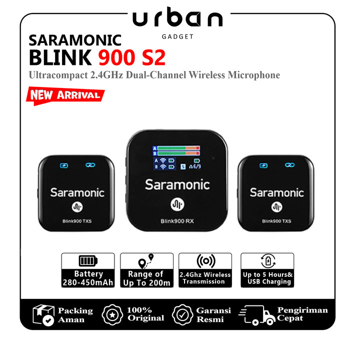 Saramonic Blink 900 S1 S2 Dual-Channel Wireless Microphone System - Resmi