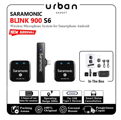 Saramonic Blink 900 S5| S6 Dual-Channel Wireless Microphone System For USB Type C Devices - Resmi
