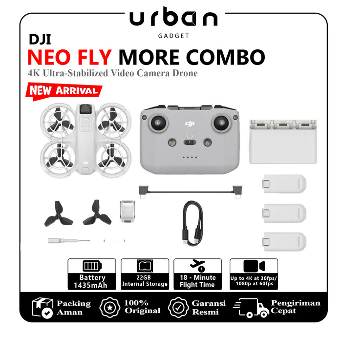 DJI Neo Fly More Combo 4K Ultra-Stabilized Video Camera Mini Drone - Garansi Resmi