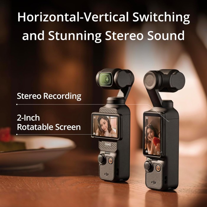 DJI Osmo Pocket 3 Basic | Vlogging Pocket Gimbal Camera with 1'' CMOS & 4K/120fps Video - Resmi