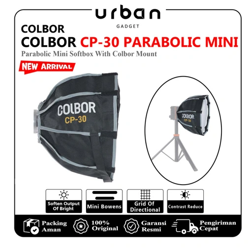 Image of Colbor CP30 Parabolic Mini Softbox 30cm with C Mount for W60/W60R/W100 Series Video Lighting Studio - Resmi