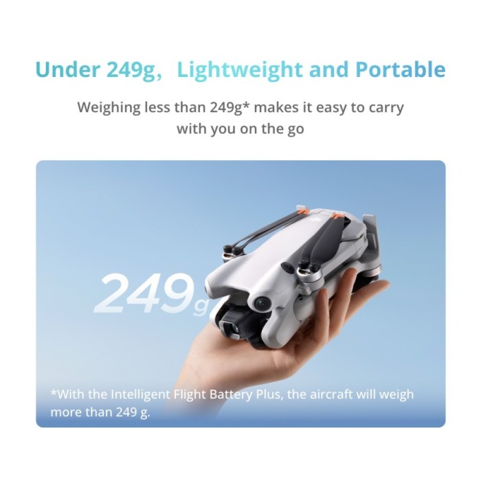 DJI Mini 4 Pro 4K Fly More Combo Plus With Dji RC2 Ultra-Stabilized Video Camera Drone - Garansi Resmi