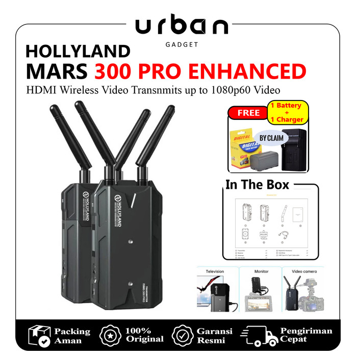 Hollyland Mars 300 PRO ENHANCED HDMI Wireless Video Transmitter - Resmi