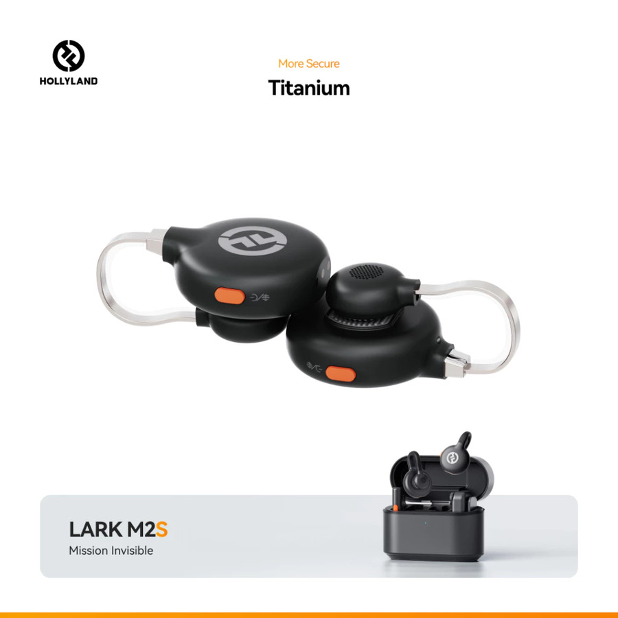 Mic Hollyland Lark M2S Combo Dual Wireless Invisible Lavalier Microphone System for Cameras and Mobile Devices - Resmi