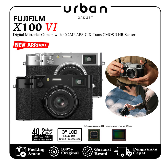 Fujifilm X100VI Digital Camera with 40.2MP APS-C X-Trans X-Processor 5 Image Fujinon 23mm f/2 Lens - Resmi