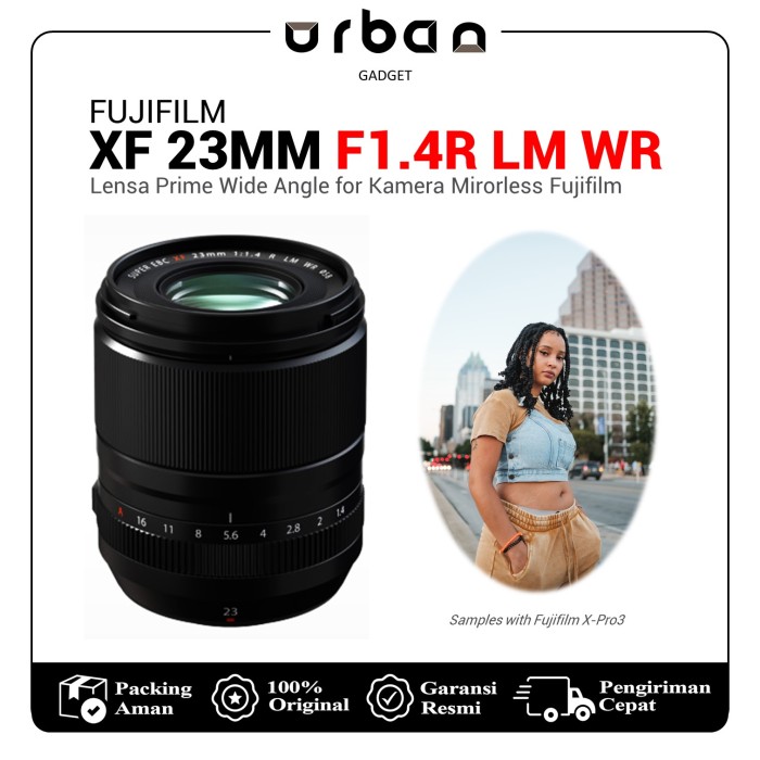 Fujifilm Fujinon XF 23mm f1.4 R LM WR Fujifilm XF23mm Lensa Kamera