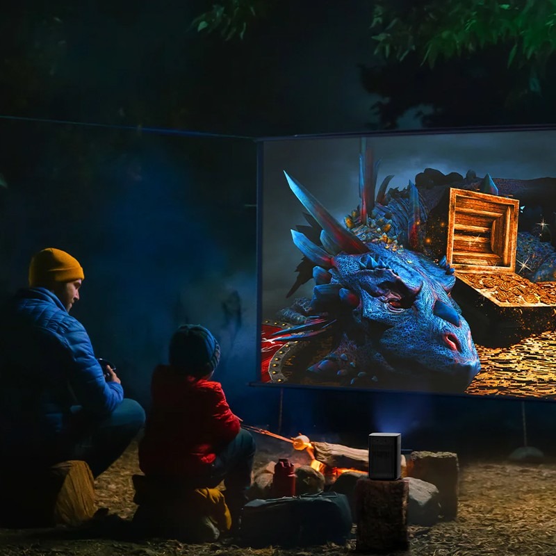 XGIMI HALO+ GTV NEW VERSION 1080p FHD 700 ISO Lumens Portable Projector with Dolb Speaker Google TV - Resmi