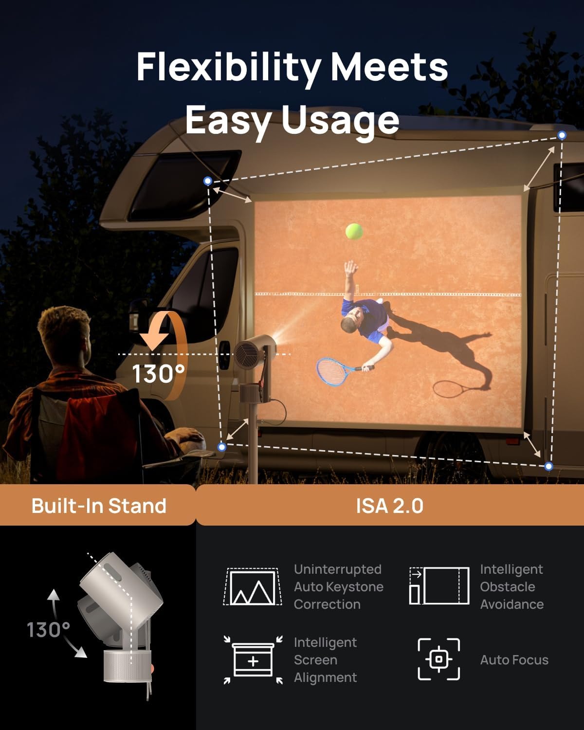 XGIMI MoGo 3 Pro Portable DLP Projector with PowerBase Stand | XN13A - Garansi Resmi