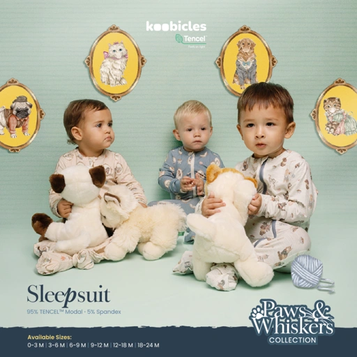 Koobicles Sleepsuit TENCEL™ "Paws & Whiskers”