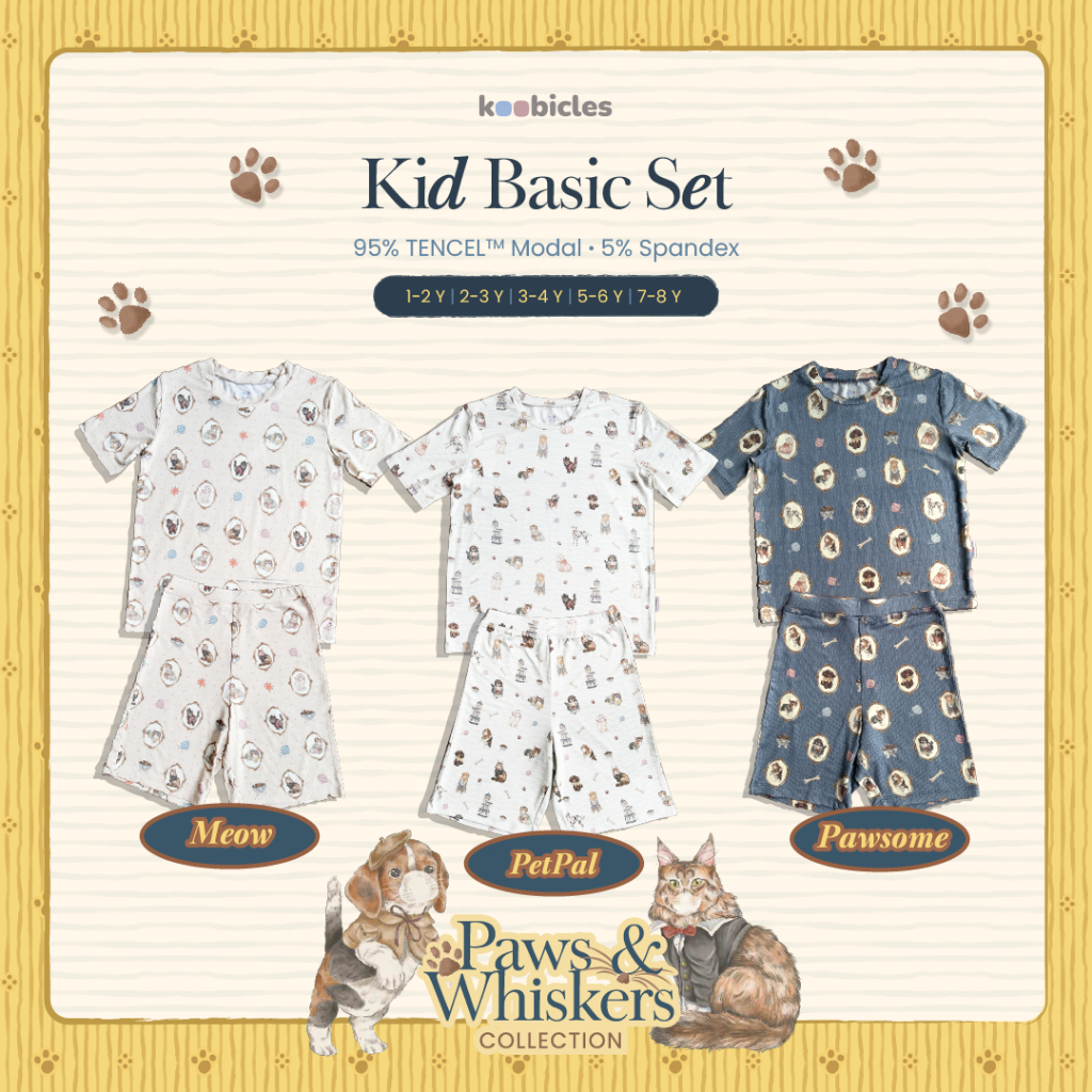 Koobicles Kid Basic Set TENCEL™ “Paws & Whiskers”