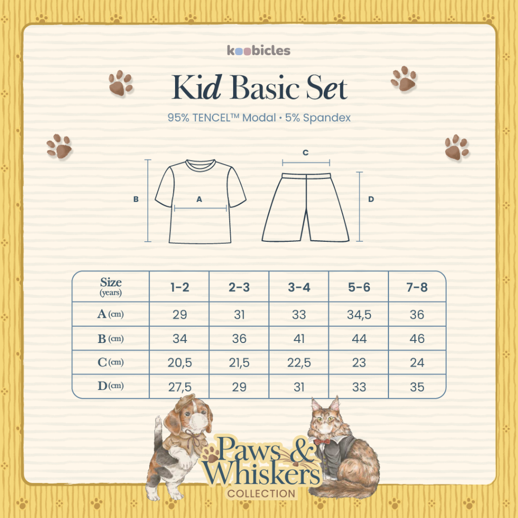 Koobicles Kid Basic Set TENCEL™ “Paws & Whiskers”
