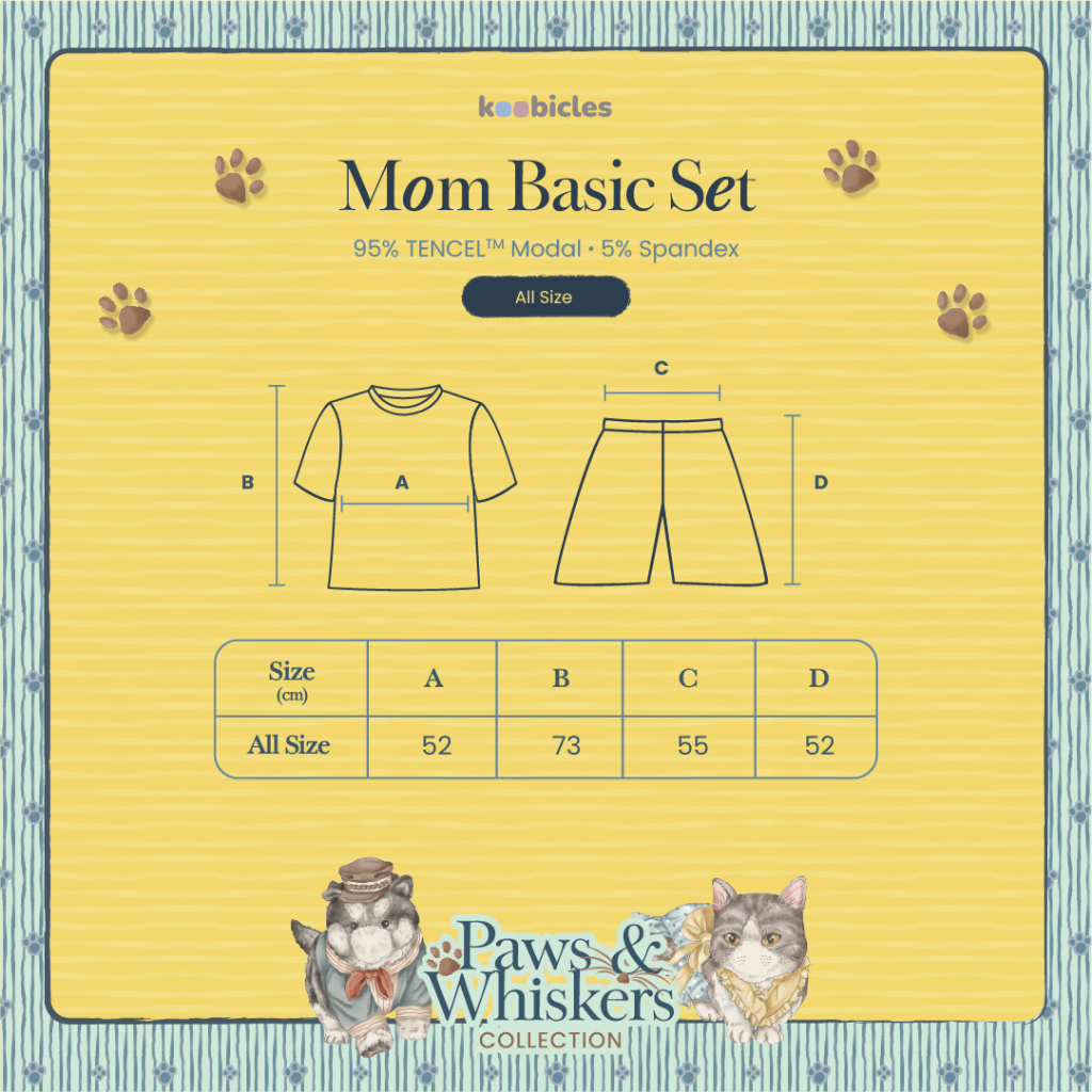 Koobicles Mom Basic Set TENCEL™ "Paws & Whiskers”