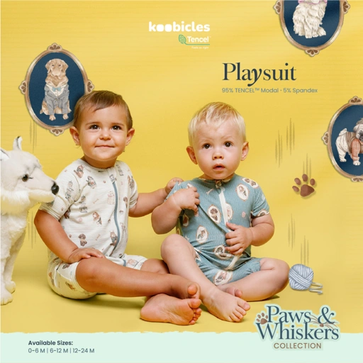 Koobicles Playsuit TENCEL™ “Paws & Whiskers”