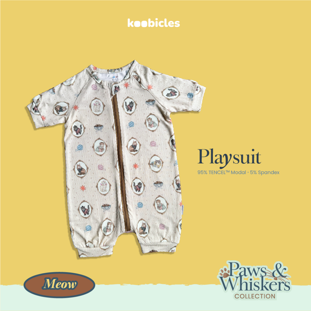 Koobicles Playsuit TENCEL™ “Paws & Whiskers”