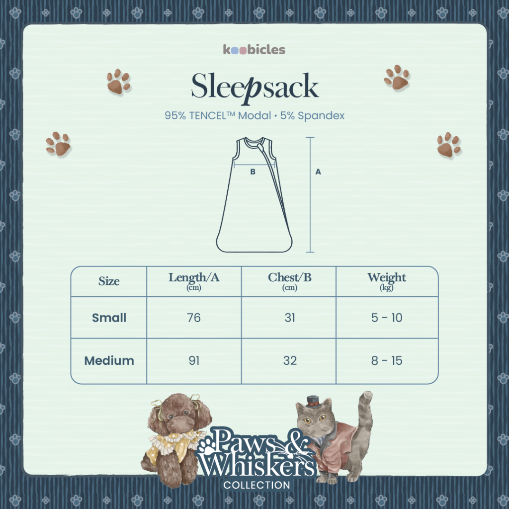 Koobicles Sleepsack TENCEL™ "Paws & Whiskers"