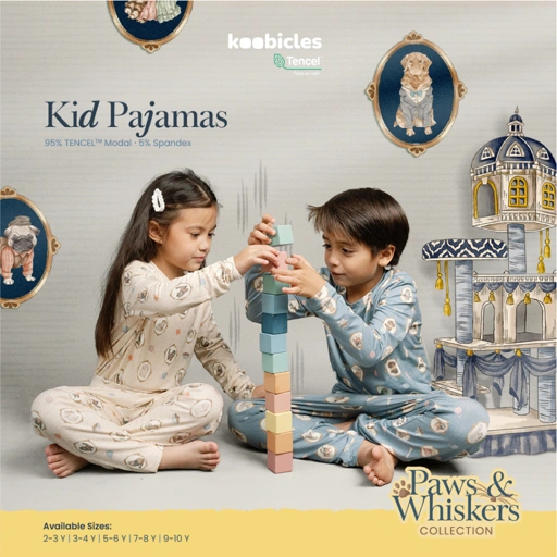 Koobicles Kid Pajamas TENCEL™ “Paws & Whiskers”