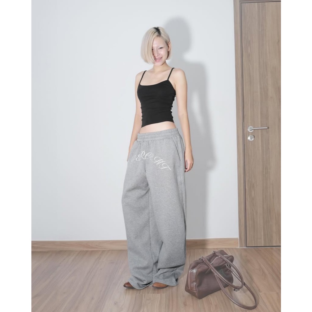 CROTCH EMBROIDERY SWEATPANTS - 67percent