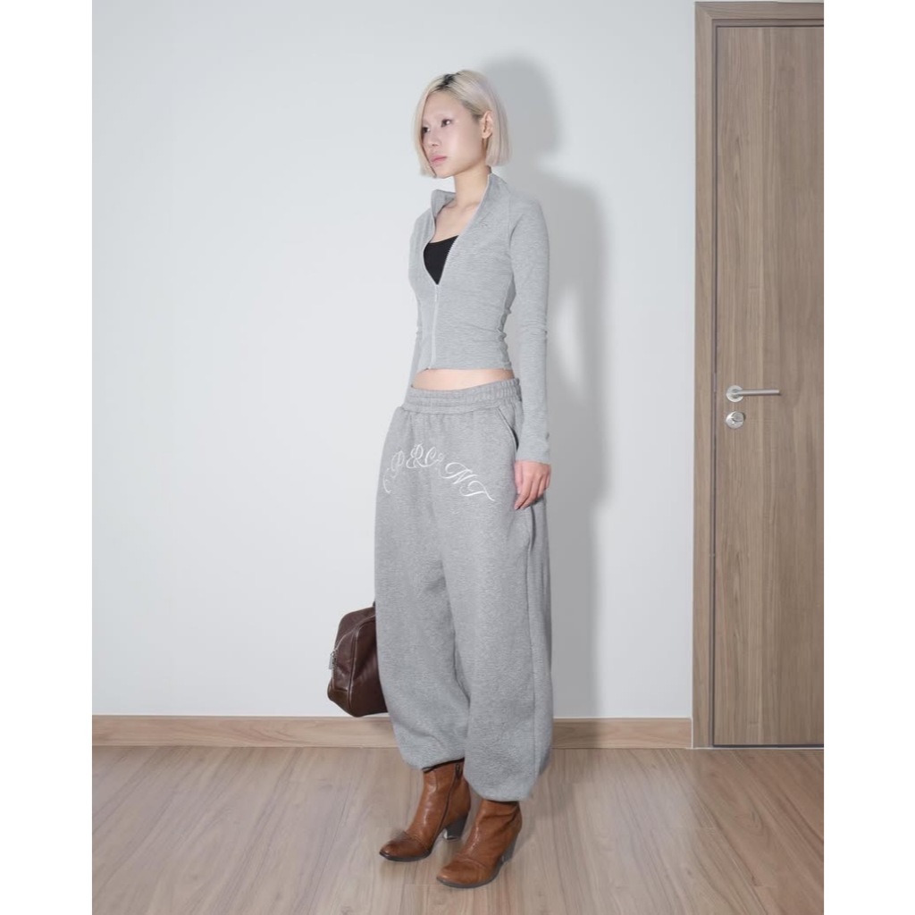 CROTCH EMBROIDERY SWEATPANTS - 67percent