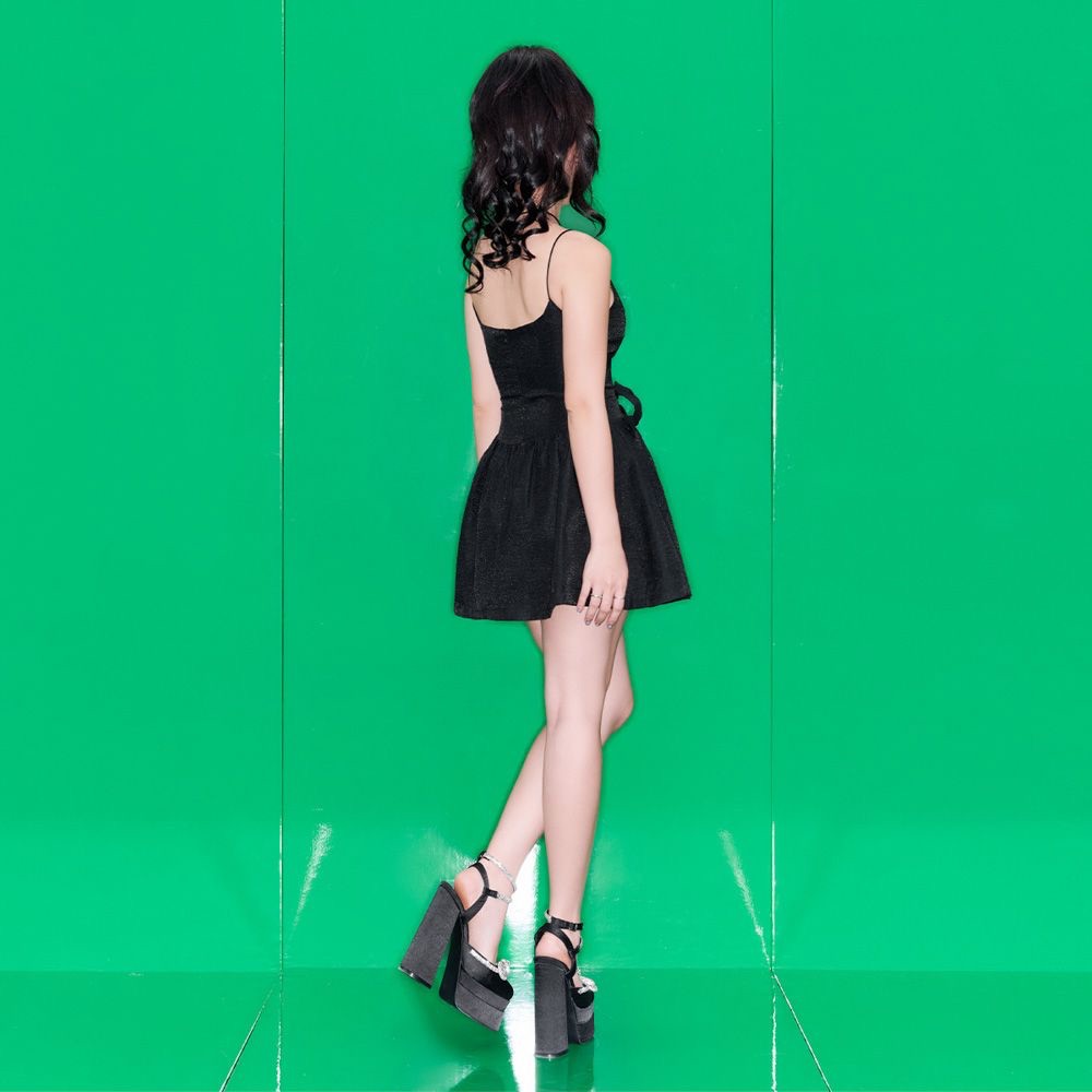 Short Dress with Two Flared Straps - Dottie