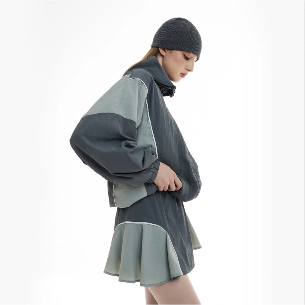 Mixed Color Parachute Jacket - Dottie
