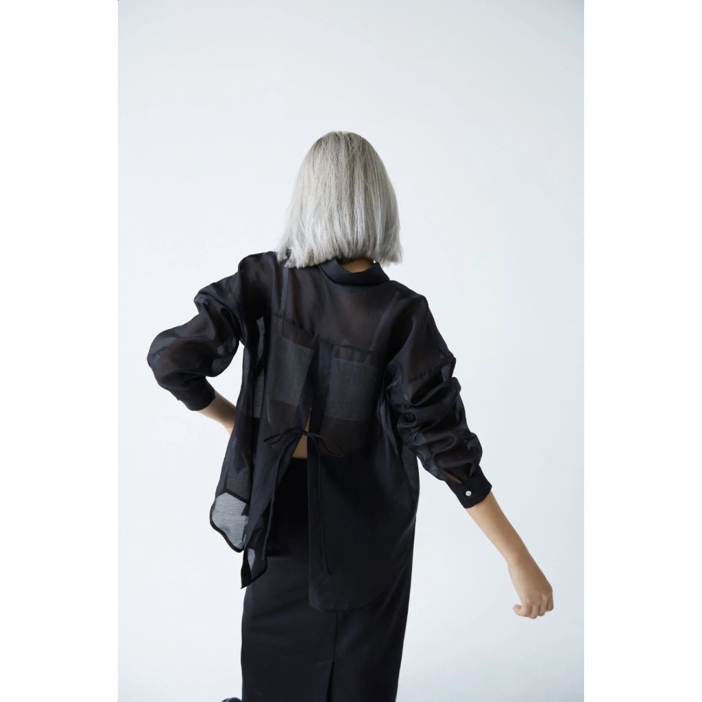 Stylized Organza Shirt - Dottie
