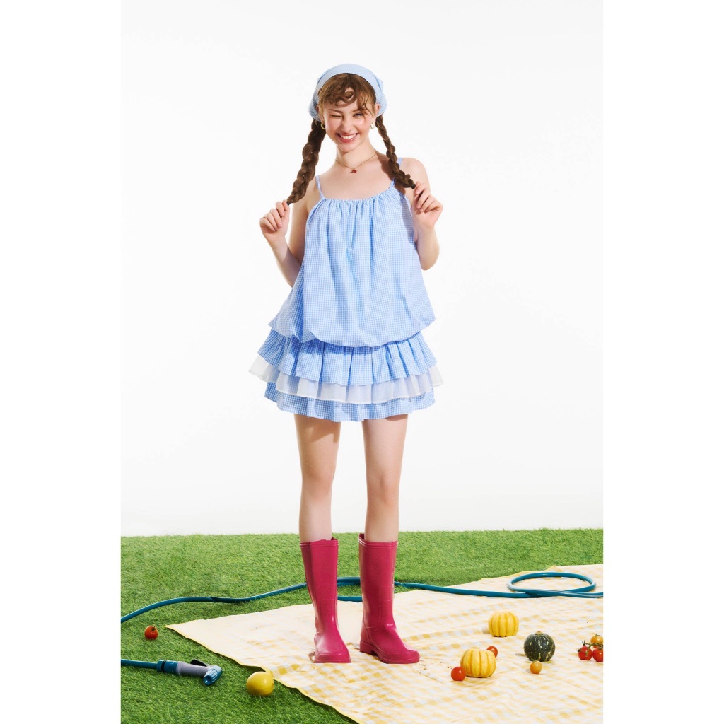 Gingham Pumpkin Dress - Dottie