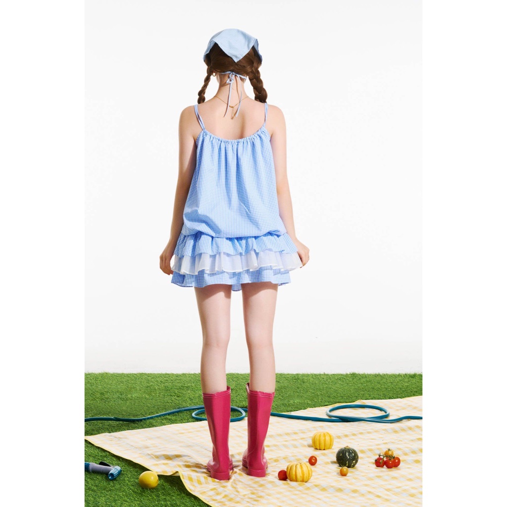 Gingham Pumpkin Dress - Dottie
