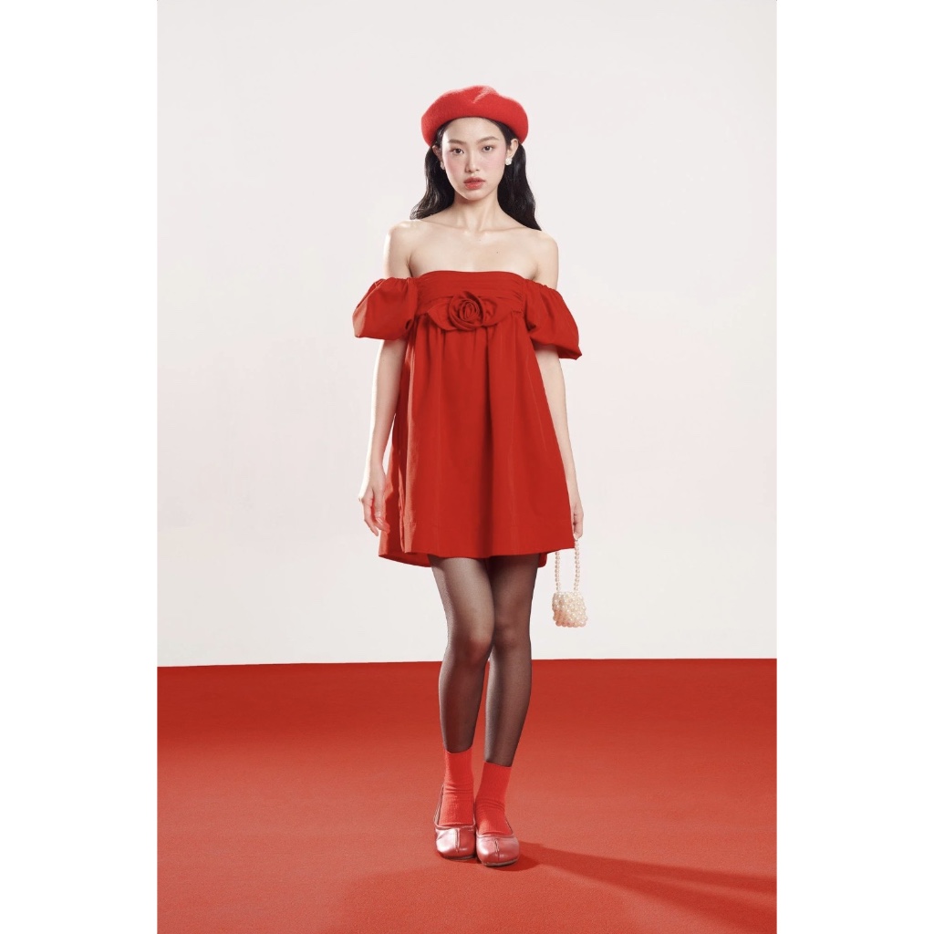Map Off-the-shoulder Shrug Shirt - Dottie