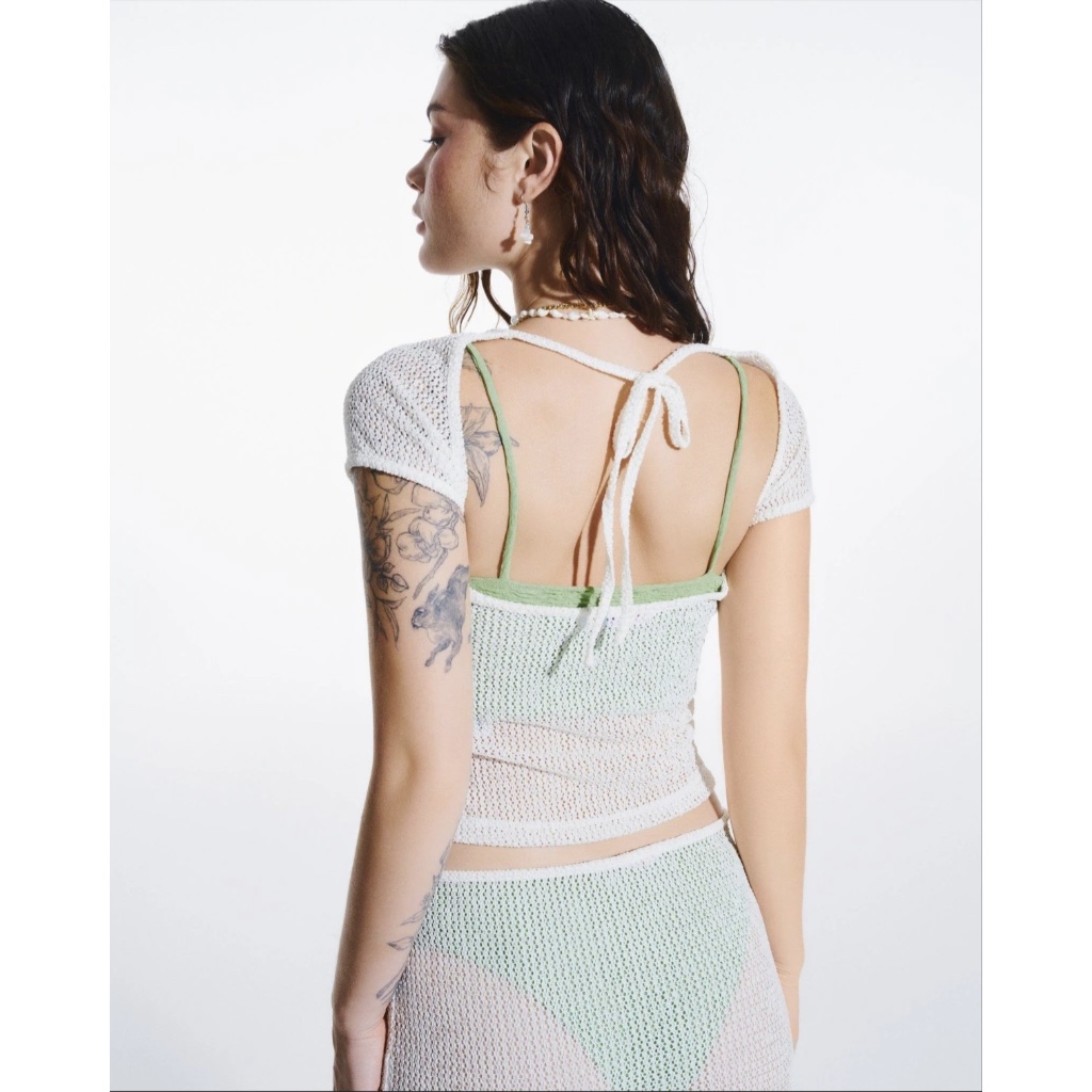 White Crop Top - Dottie