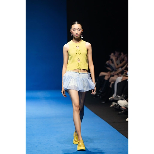 Image of Cutout Top Yellow - Dottie