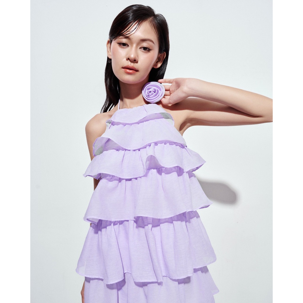 Turtleneck Dress Purple - Dottie