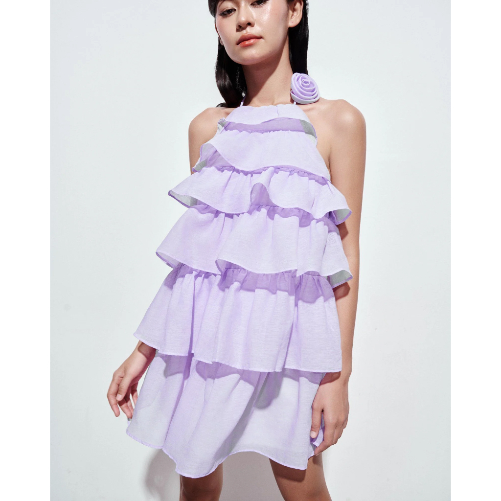 Turtleneck Dress Purple - Dottie