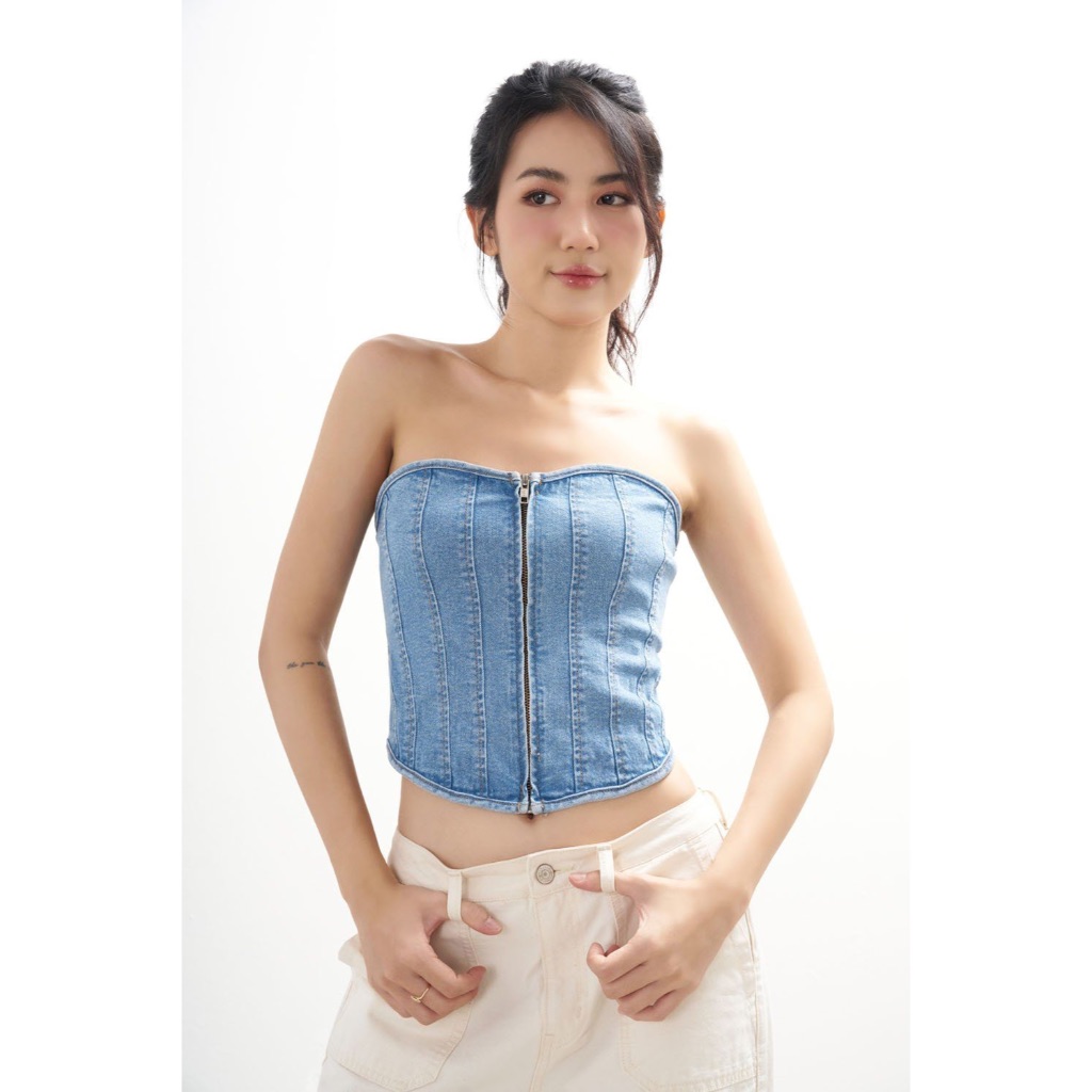 Denim Cargo Pants - Dottie