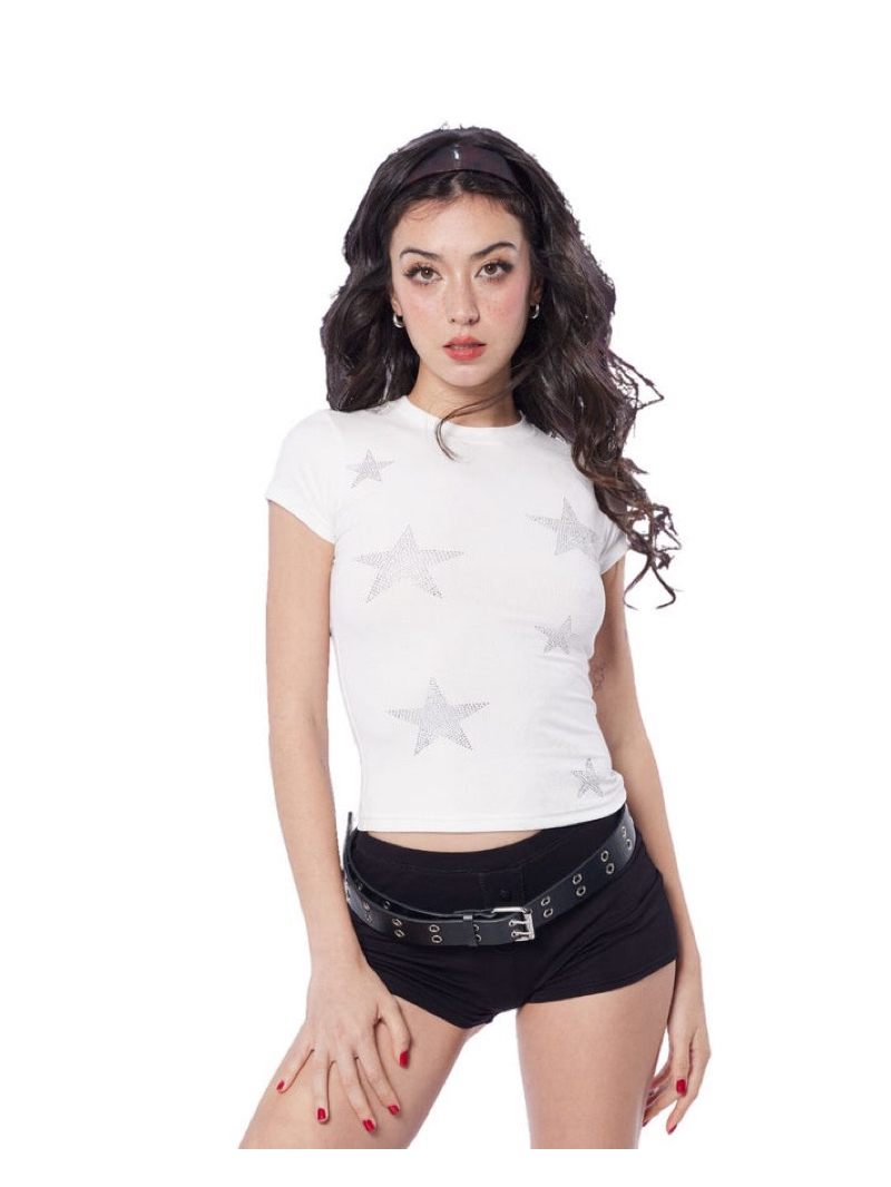 Stellar Rhinestones Top - The frecklestudio