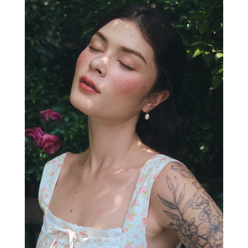 Short Floral Print with Fabric Panel Dress - Dottie