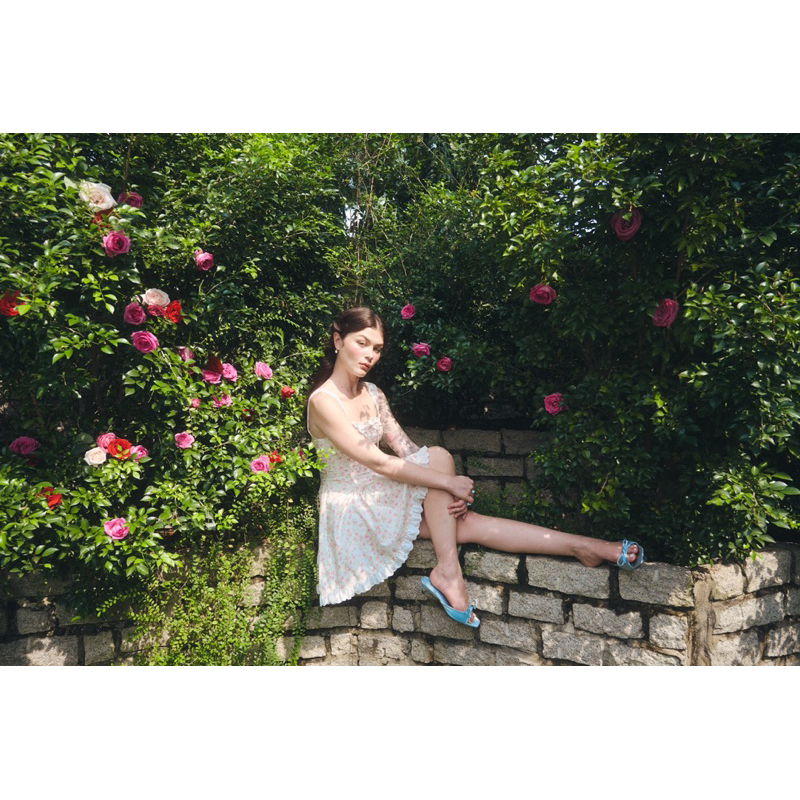 Short Floral Print with Fabric Panel Dress - Dottie