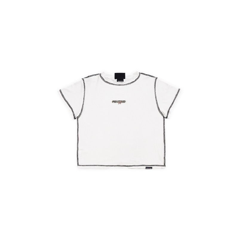 Mirror PISI (PS.) Basic Logo Signage Crop Top - PISI.STYLE