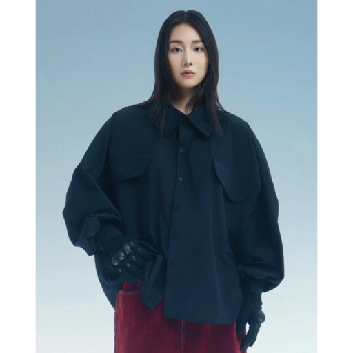 Image of OVERSIZED BUTTON UP SHIRT - 67 Percent