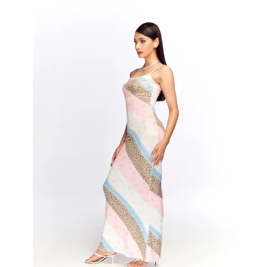 Leopard Floral Maxi Skirt - Jyosei